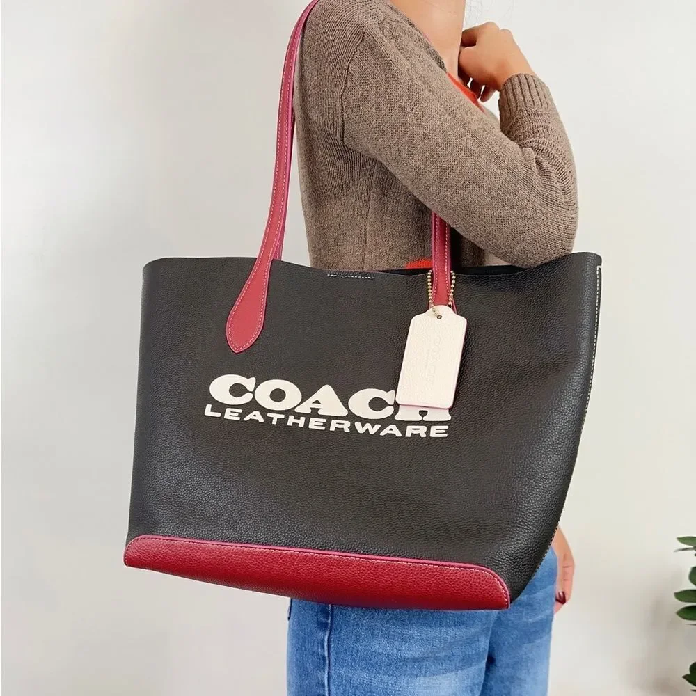 NWT Coach‎ Kia Leather Tote In Colorblock